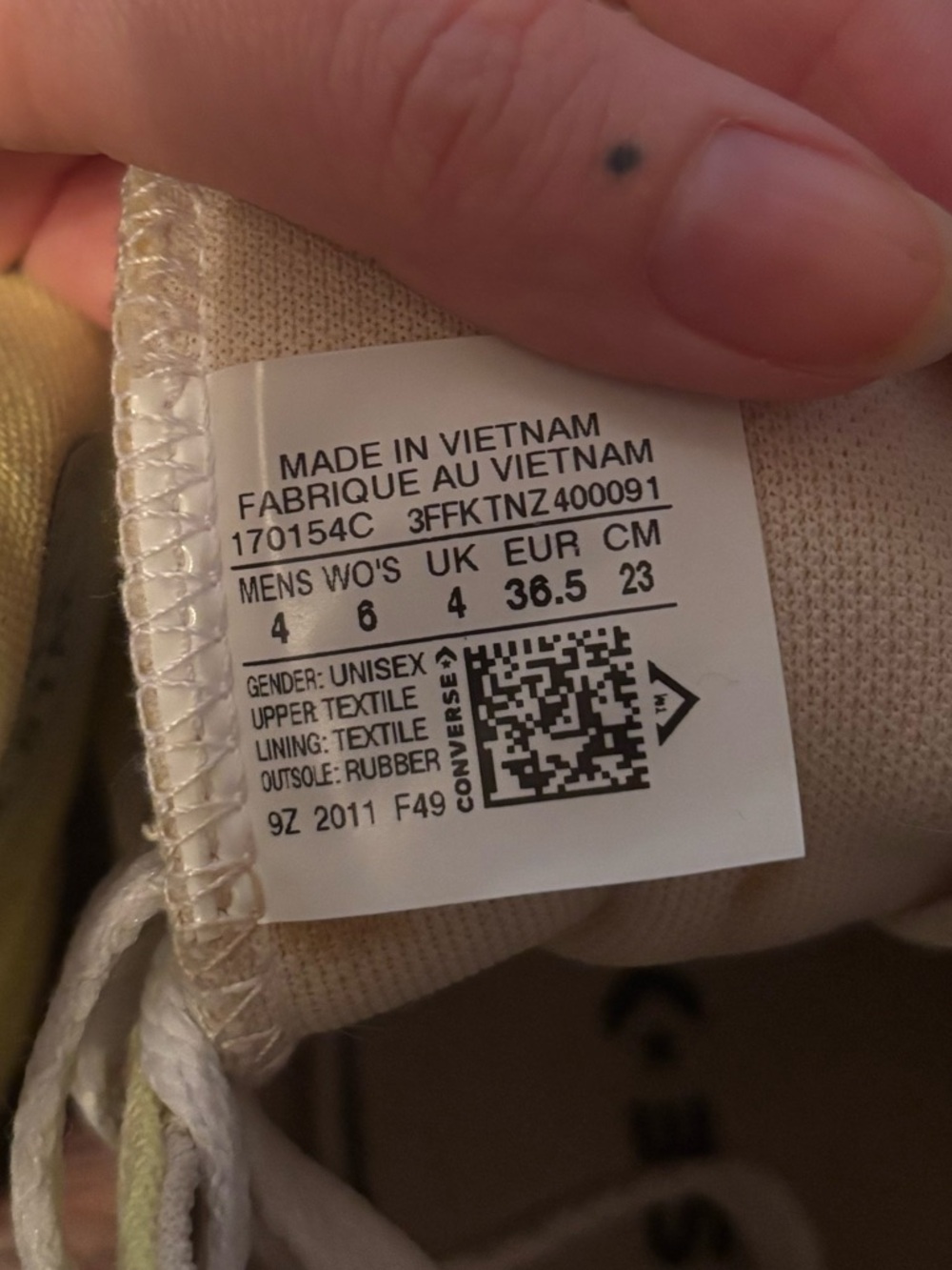 Converse Yellow High-Top Canvas Sneakers - Picture 6 of 6